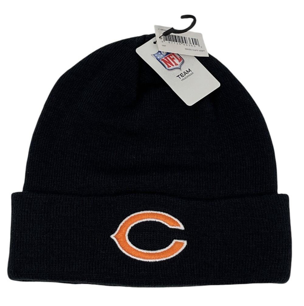 NFL Team Headwear Chicago Bears Mass Cuff Knit Beanie NWT